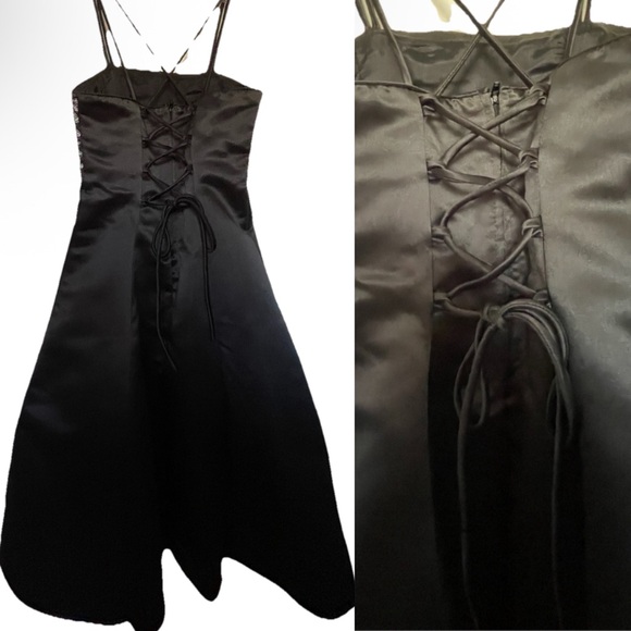 PRIMROSE Made in USA Little GIRLS Black and Silver FORMAL DRESS Size 6 - Picture 8 of 8